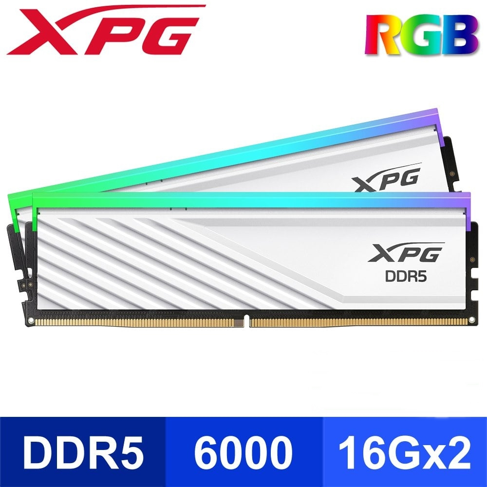 32GB (16GBX2) RAM DDR5(6000) ADATA XPG LANCER BLADE RGB WHITE