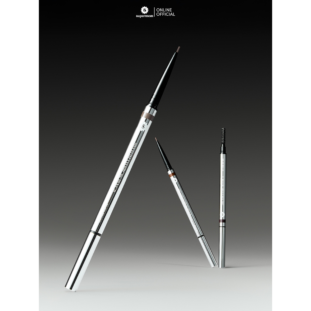 SUPERMOM l 2IN1 SLIM EYEBROW PENCIL ดินสอเขียนคิ้ว ขนาดเล็กพิเศษ 1.0 mm ปริมาณ 0.03 กรัม