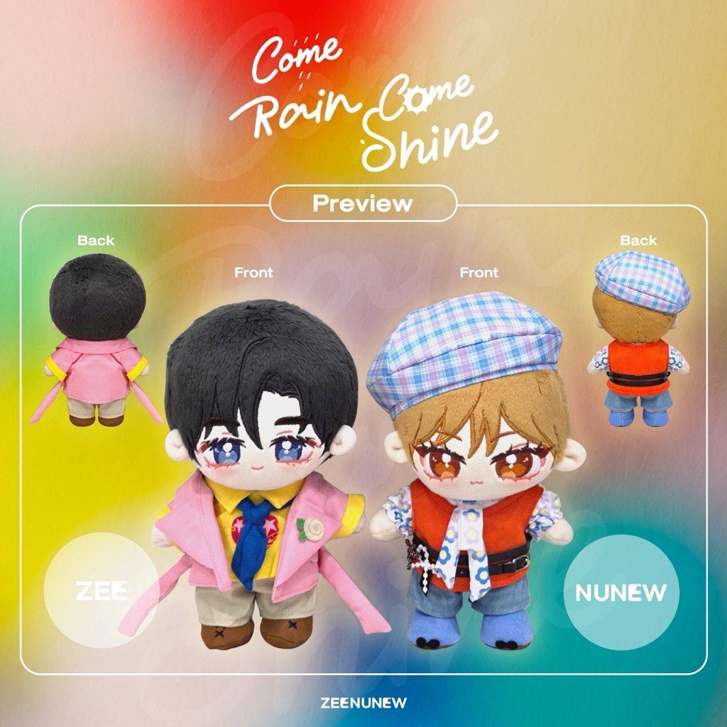 ZeeNuNew Come Rain Come Shine ぬいぐるみセット พร้อมส่ง) ZeeNuNew Doll (Ver.2) Come Rain Come Shine | Shopee Thailand