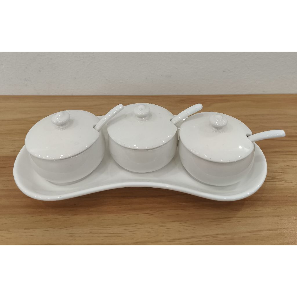 Bone China - ชุดเครื่องปรุง 3 ที่/Condiment Set Pack 3 | Shopee Thailand