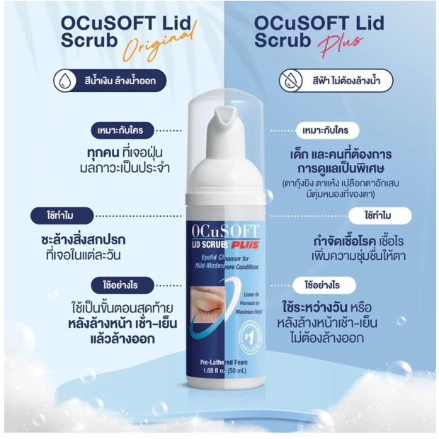 #Ocosoft Lid Scrub Original / OCuSOFT Lid Scrub PLUS ผลิตภัณฑ์ทำความ ...