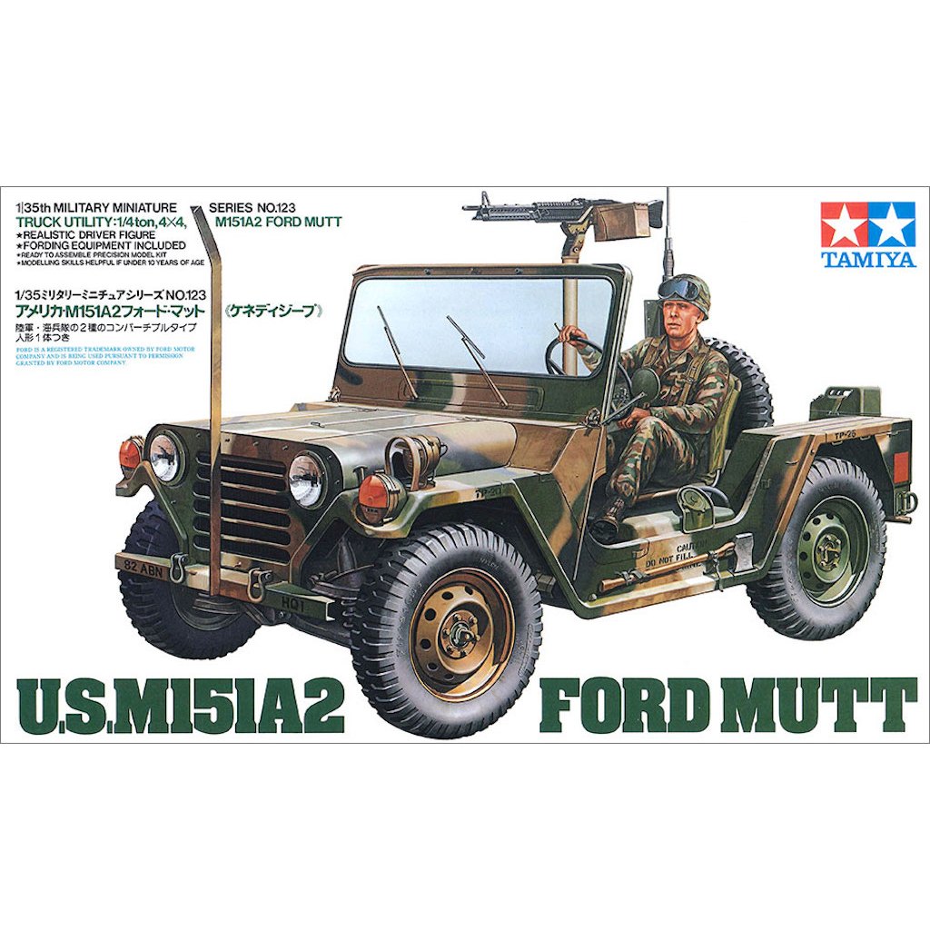 🏆 TAMIYA 35123 ชุดประกอบจำลองมาตราส่วน 1:35 U.S. M151A2 FORD MUTT