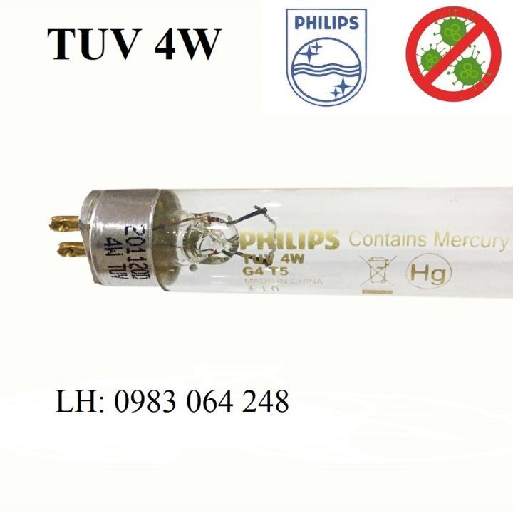 หลอด UV TUV 2 เขี้ยว 2 ด้าน ฆ่าเชื้อโรค TUV 4W T5 ตู้อบขวดนม เครื่อง ...