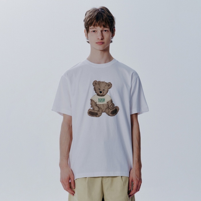 Marithe Francois Girbaud Doodle Bear Tee (White, White/Black