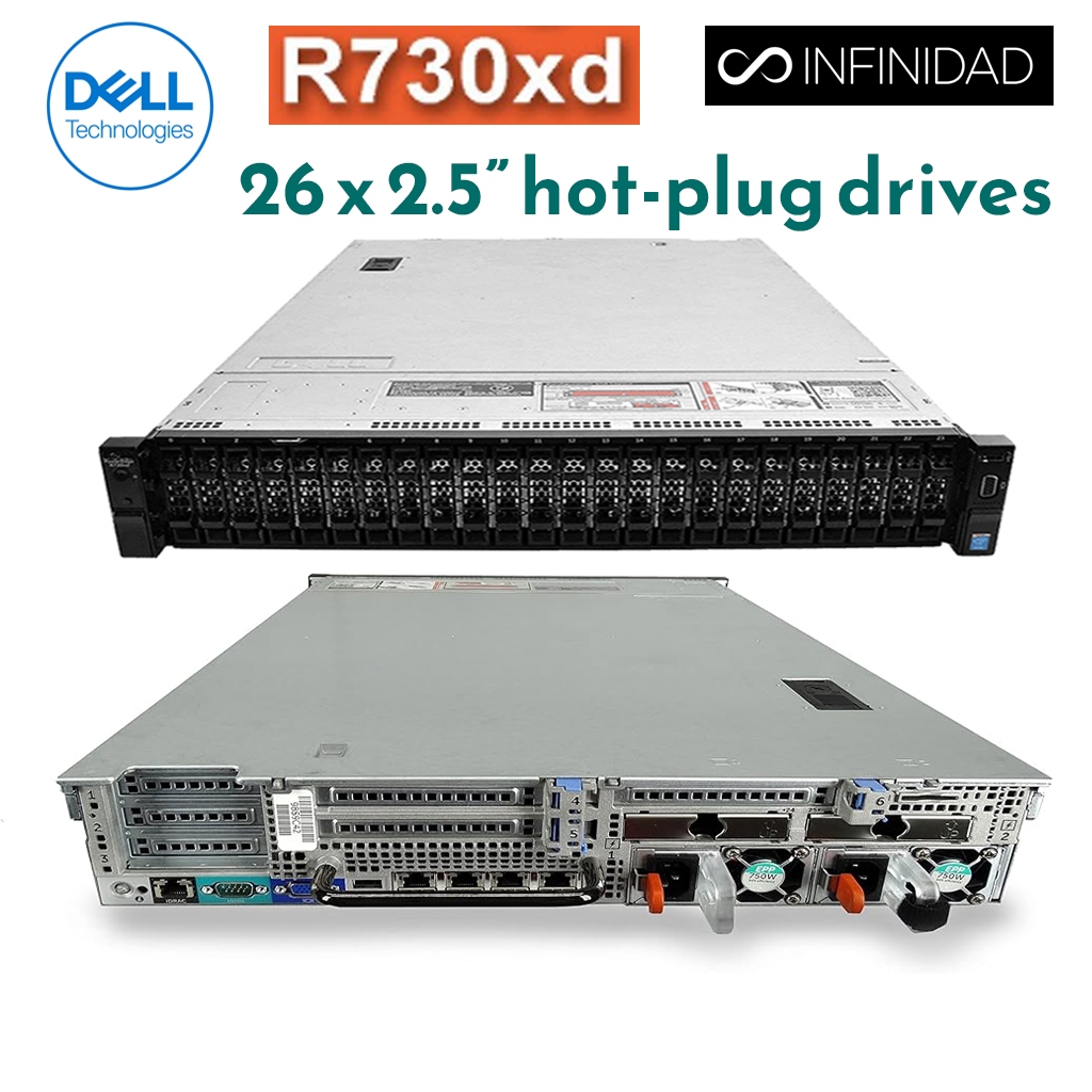 Dell R730xd Server Port 10G 2xE5-2699Av4 2.4GHz 44C/88T RAM 64GB RDIMM ...