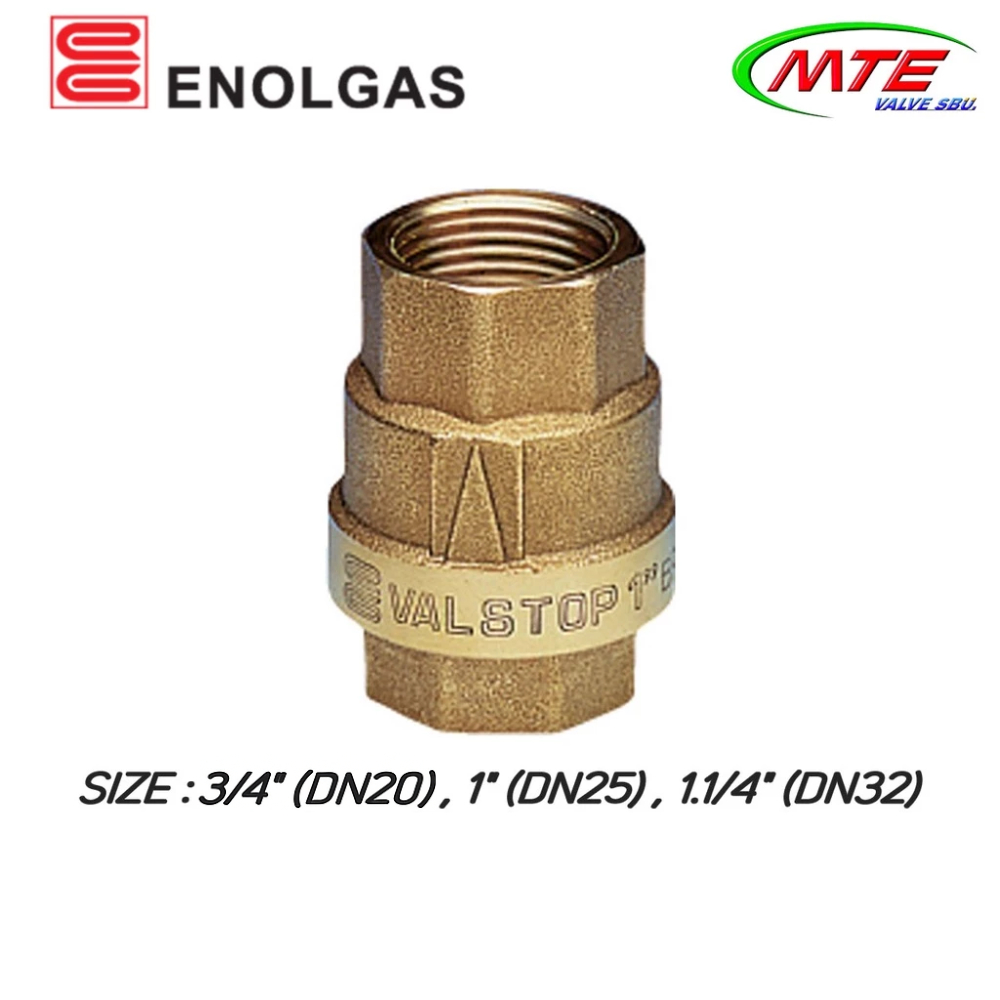 ENOLGAS เช็ควาล์วสปริง วาล์วกันย้อน รุ่น วาล์วสต็อป Spring Check Valve ...