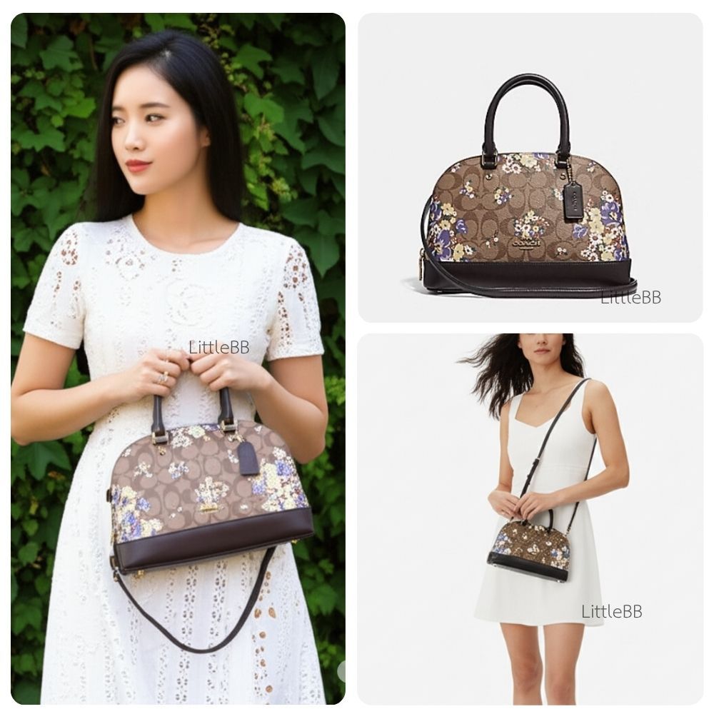 *ส่งด่วน* COACH OUTLET แท้ ตำหนิป้าย MINI SIERRA SATCHEL IN SIGNATURE CANVAS F31968 กระเป๋าสะพายข้าง