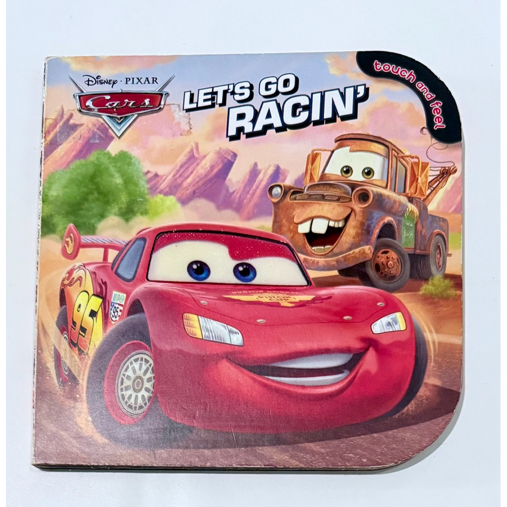 หนังบอร์ดบุ๊ค Pixar ภาษาอังกฤษ Cars let’s go racin’ ( touch and feel ...