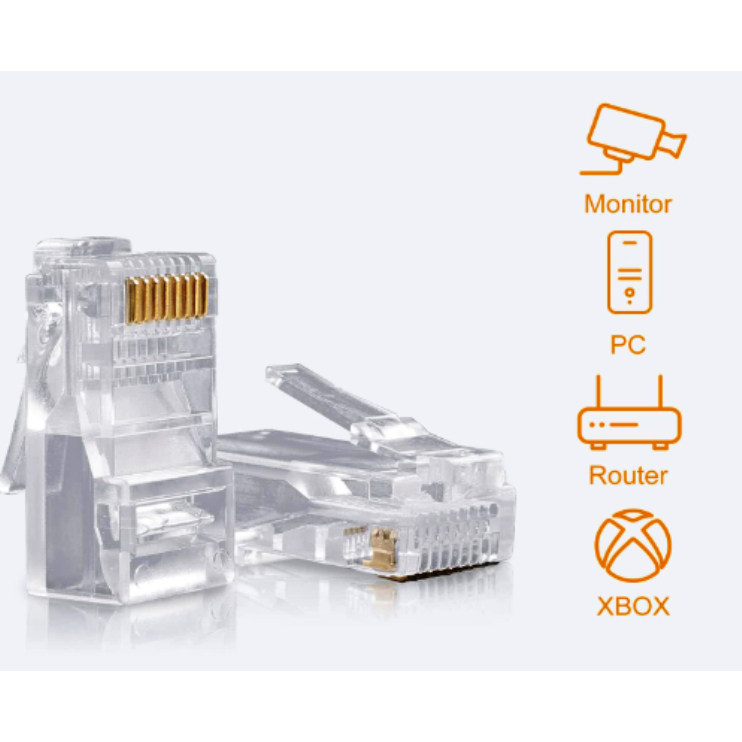 COMMSCOPE MODULAR PLUG CAT5E ตัวผู้ 100 หัว ของแท้ 100% | Shopee Thailand