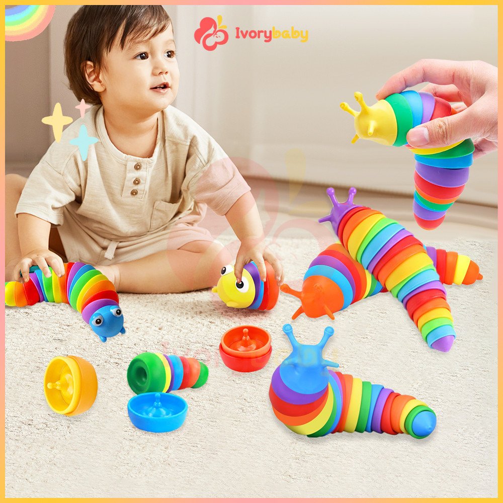 โปรโมชั่น Flash Sale : IVORYBABY สควิสชี่ พร้อมส่ง ขนาดควีนไซส์ คลายเครียด ตุ๊กตาหนอน สําหรับเด็ก ของเล่นคลายเครียด