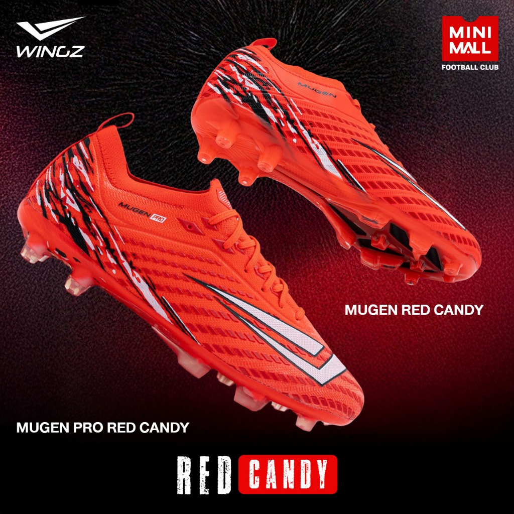รองเท้าสตั๊ด WINGZ MUGEN Pro & PU New Collection RED CANDY รองเท้า ...