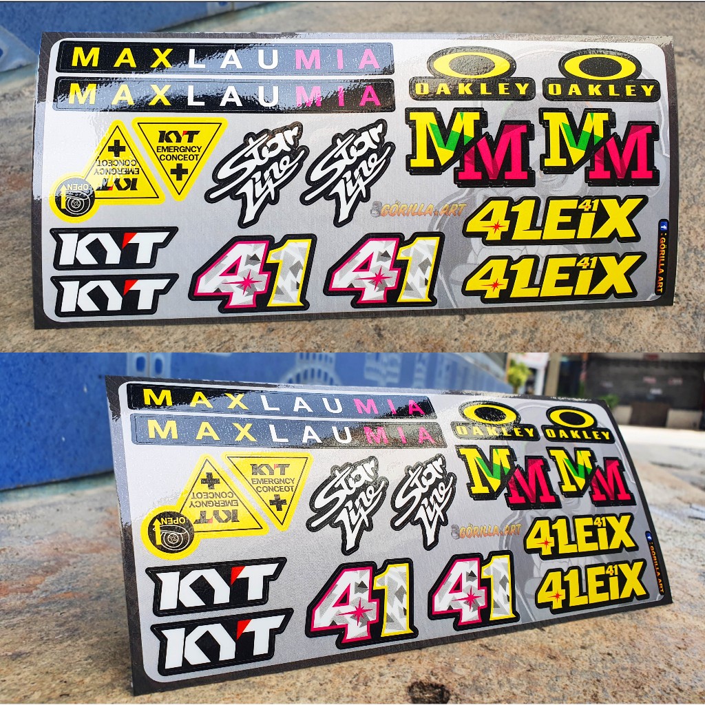 สติ๊กเกอร์ชิวหมวกกันน็อค KYT MOTOGP เกรดพรีเมี่ยม Sticker Helmet ...