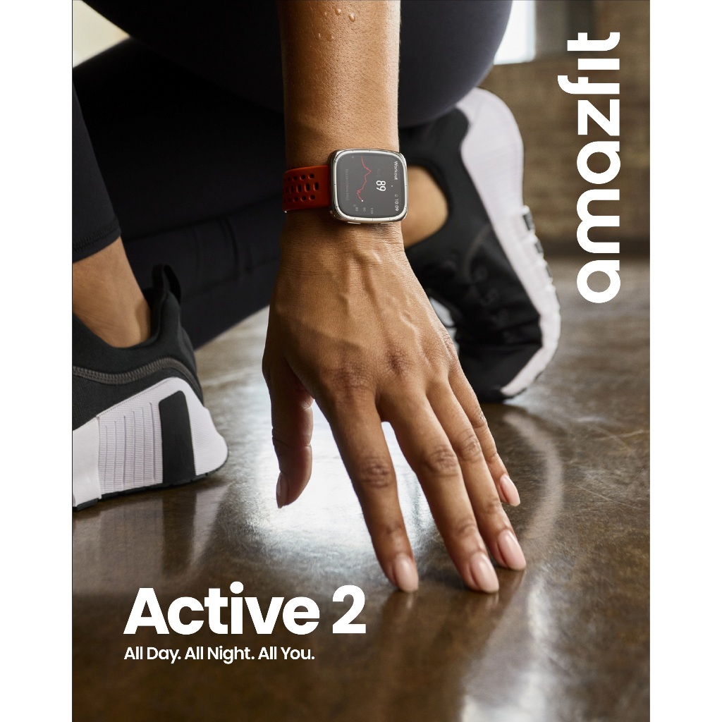 Amazfit Active 2 (Square) 43mm Smartwatch พร้อมระบบGPS 5 ระบบดาวเทียม โหมดกีฬา160+ แบตนาน 19 วัน