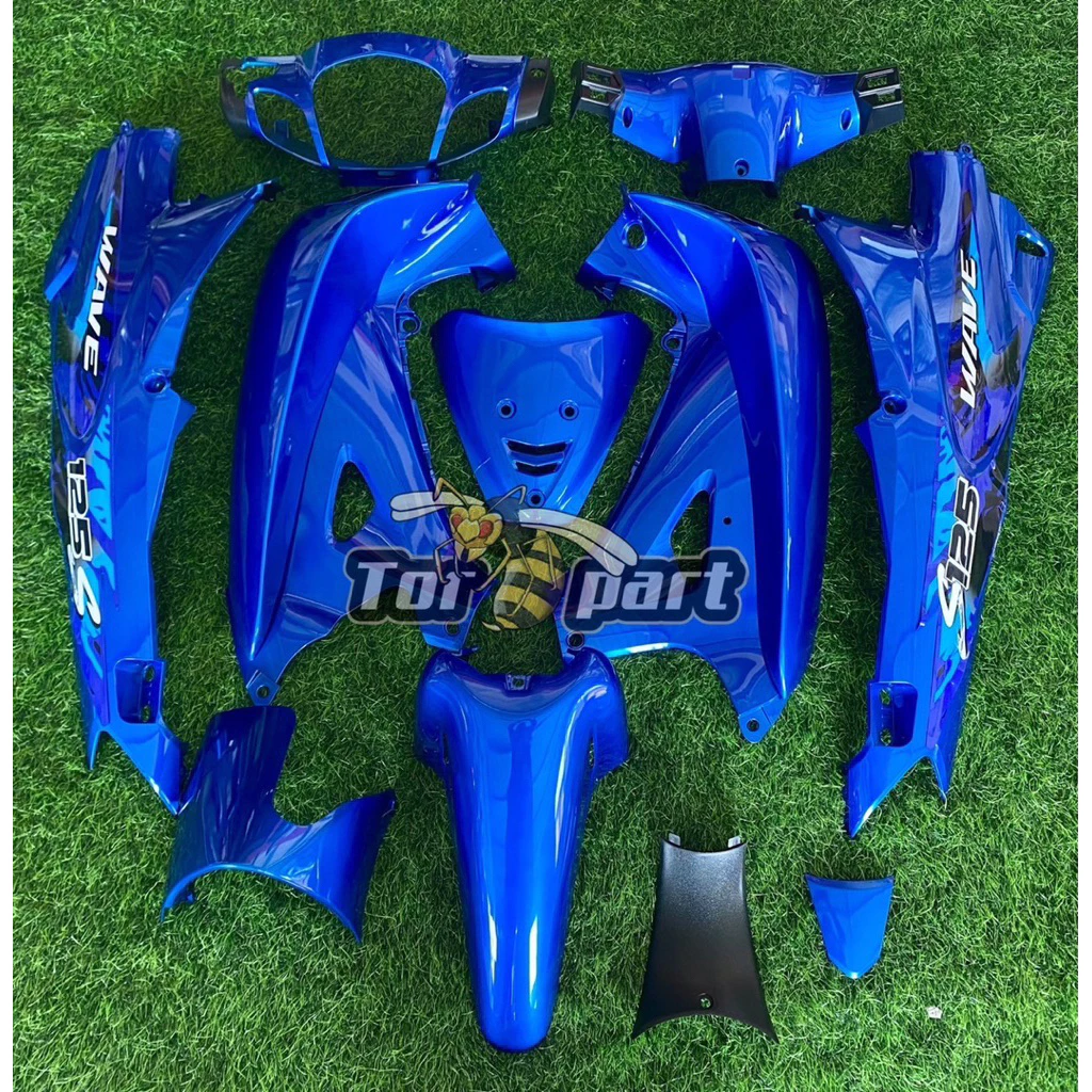 ชุดสี Wave125 S/R เกรด Arm สีฟ้าล้วน พร้อมสติกเกอร์แต่ง รูปที่ 2