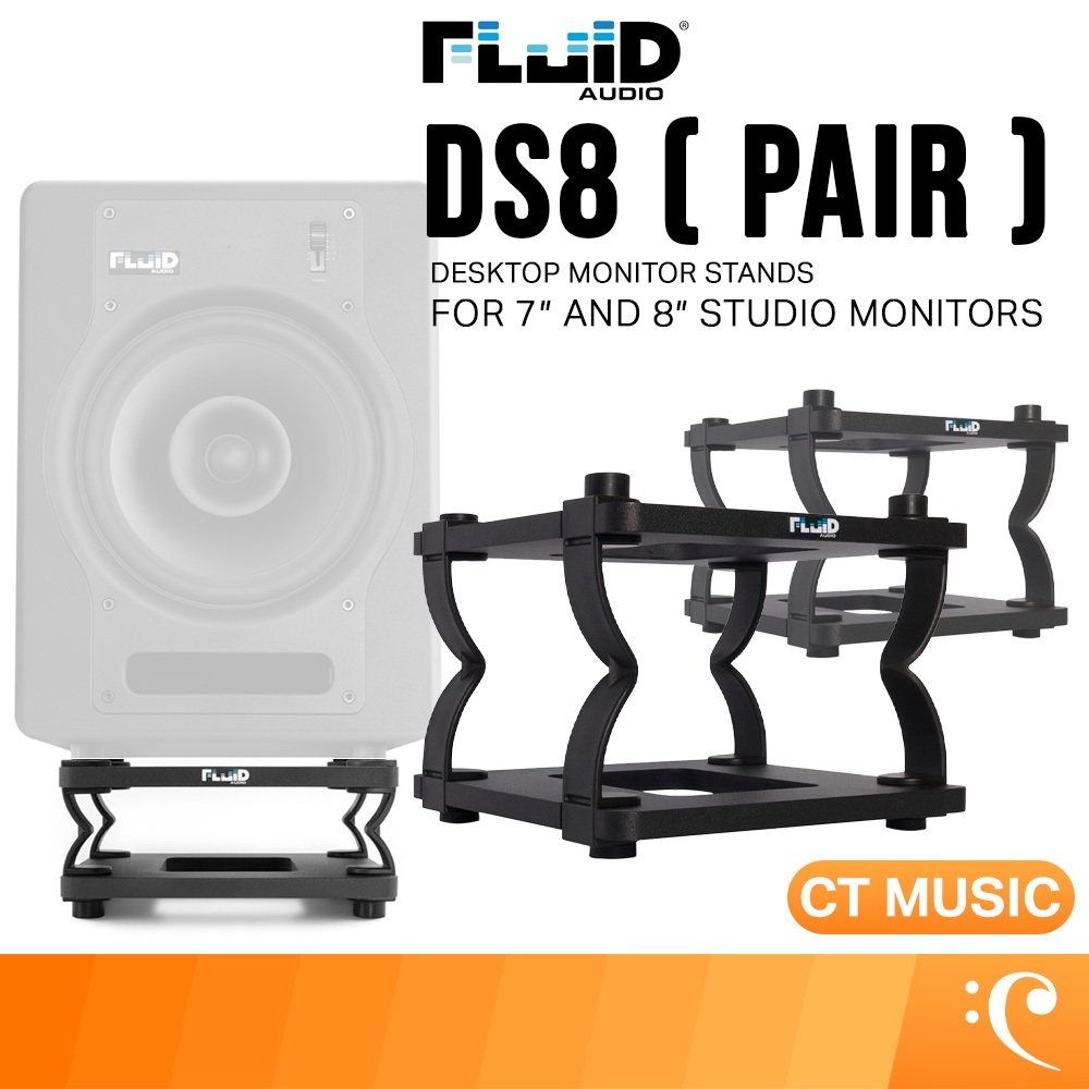 Fluid Audio DS8 ( Pair ) Desktop Monitor Stands for 7″ and 8″ Studio ...