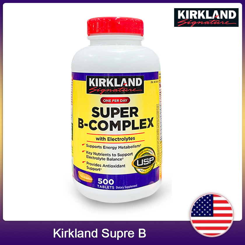 Kirkland Signature Super B-Complex with Electrolytes 500 Tablets DLC: 08/2027 main image 1