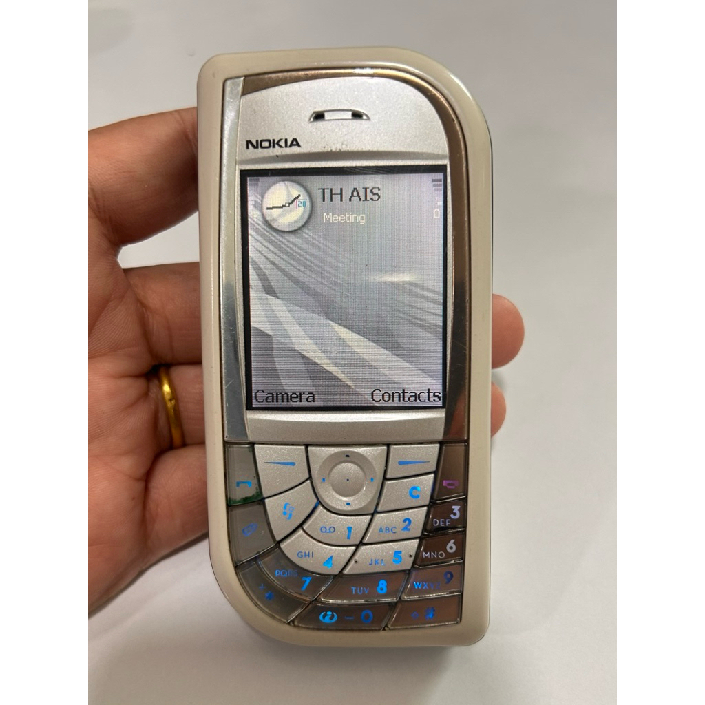 มือถือ nokia 7610 สีขาว มือสอง ใช้งานได้ปกติ โทรเข้า-โทรออกได้ มีเมม มี ...