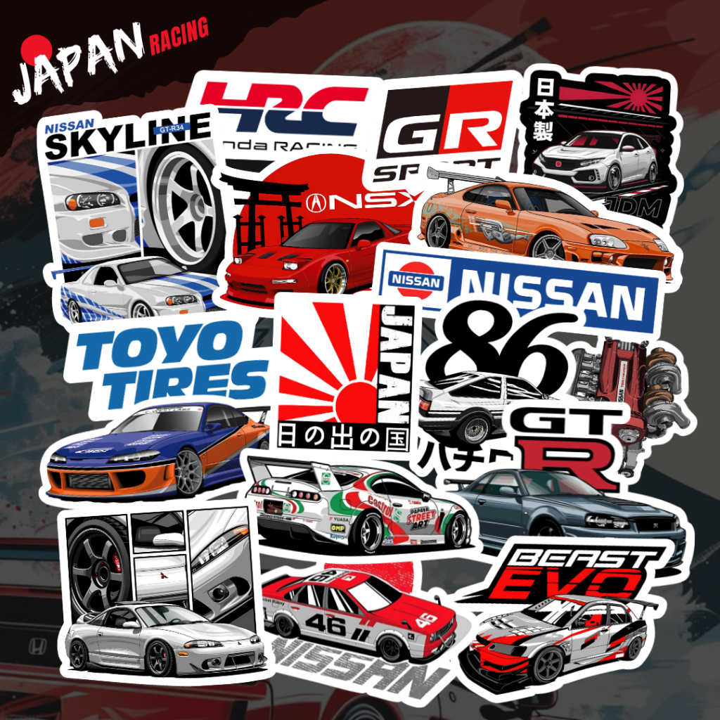 สติ๊กเกอร์ธีม Japan Racing สติ๊กเกอร์ Japan Racing สติ๊กเกอร์แปะ laptop ...