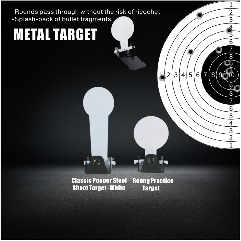 Easy Up & Down Steel Target Shooting Humanoid Round Target for Air Soft ...