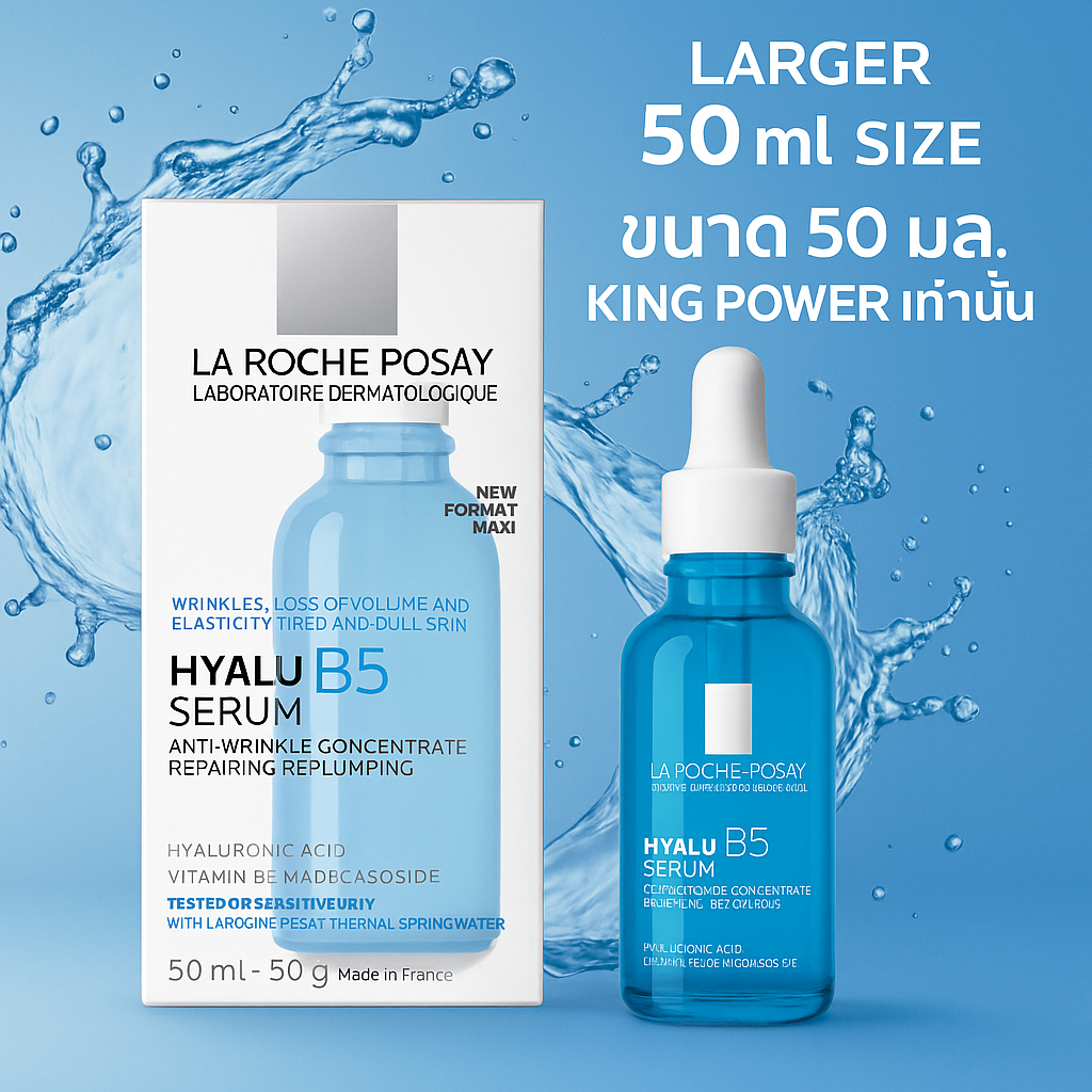 100% ป้ายkingpower 🔥ขนาด 10 ml/ 50ml ️La Roche-Posay Hyalu B5 ไฮยาลูบี ...