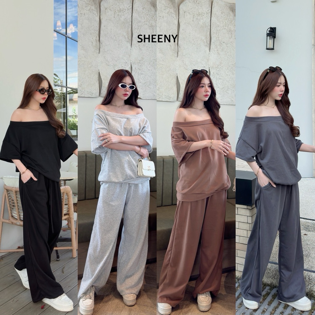 เสื้อคอปาด+กางเกงCHOCOMOOD SETSHEENY | Shopee Thailand