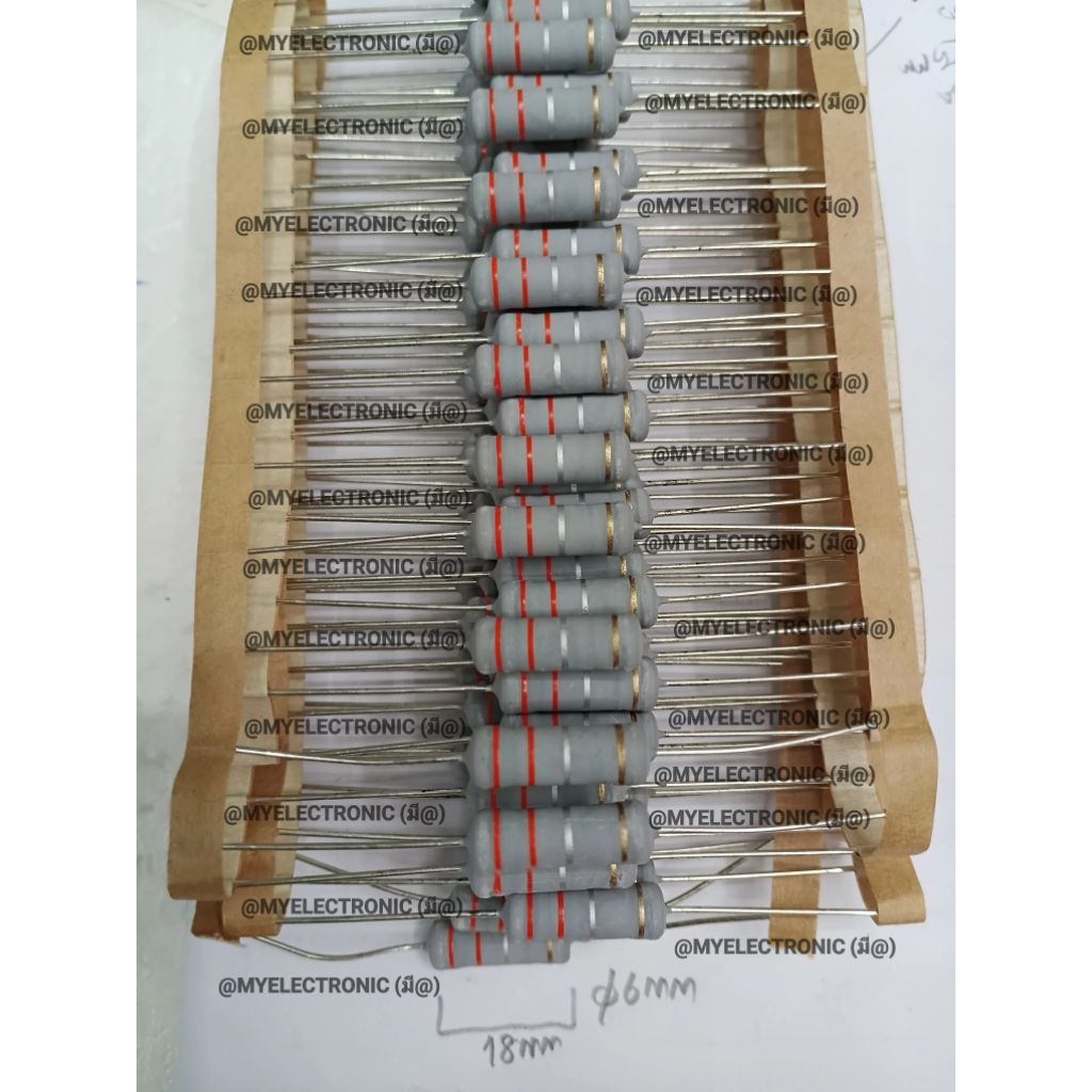 0.33 โอห์ม 3W แพ็คมี10ตัว R3W สาม วัตต์ 5% R รีซิสเตอร์ 0.33 OHM 3 WATT ...