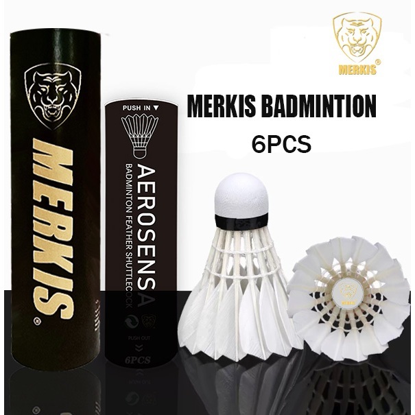 Merkis 3Pcs/6Pcs Feather Shuttlecocks Training Resistance original ...