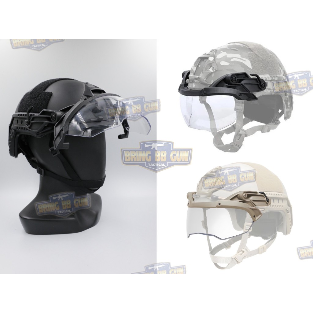 Tactical Flip Down Visor for Helmet Rails (ชิวหน้าหมวก Fast) (กระบังลม ...