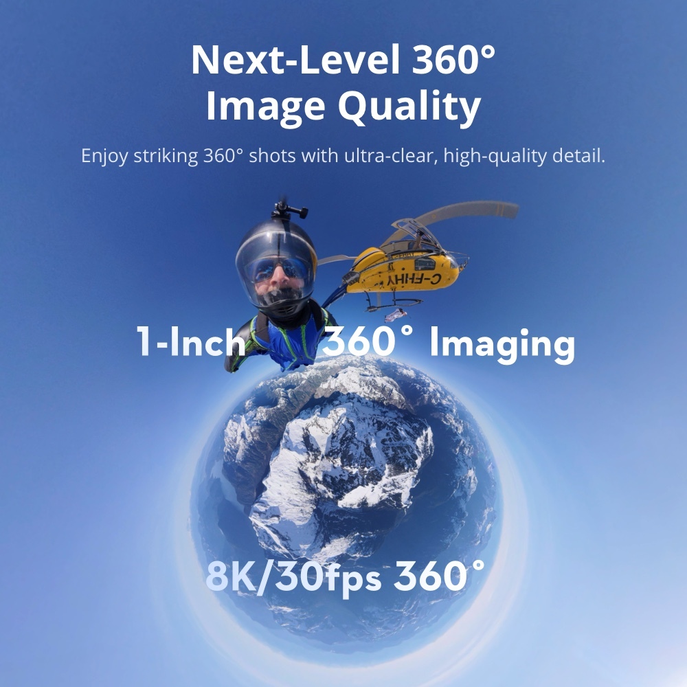 DJI OSMO 360 - กล้อง 360 องศา 1-Inch 8K/30fps Follow-Cam View ความจำในตัว 105 GB