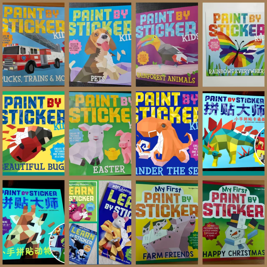 SALE‼️ Paint by Sticker KIDS ‼️ LEARN by Sticker Phonics and Math สมุด ...