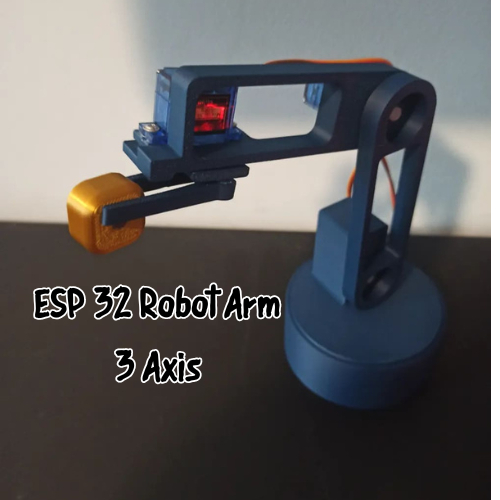 Robot Arm servo Kit esp32 3 Axis โครงแขนกล esp32 arduino Robot Arm ไม่มีอุปกรณ์ควบคุม