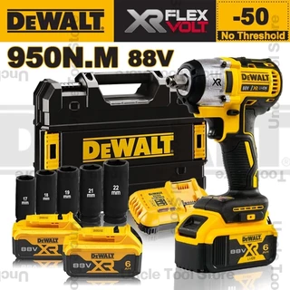 DEWALT ประแจไฟฟ้า699V ประแจไฟฟ้าไร้สาย 600N.M แบตเตอรี่ลิเธียม 2ก้อน บล็อกไฟฟ้าแรงๆ ประแจผลกระทบ