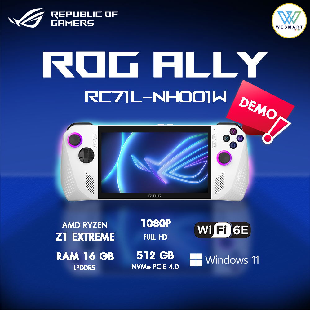 (Clearance0%) ASUS HANDHELD GAMING PC ROG ALLY (2023) RC71L-NH001W/DEMO ...