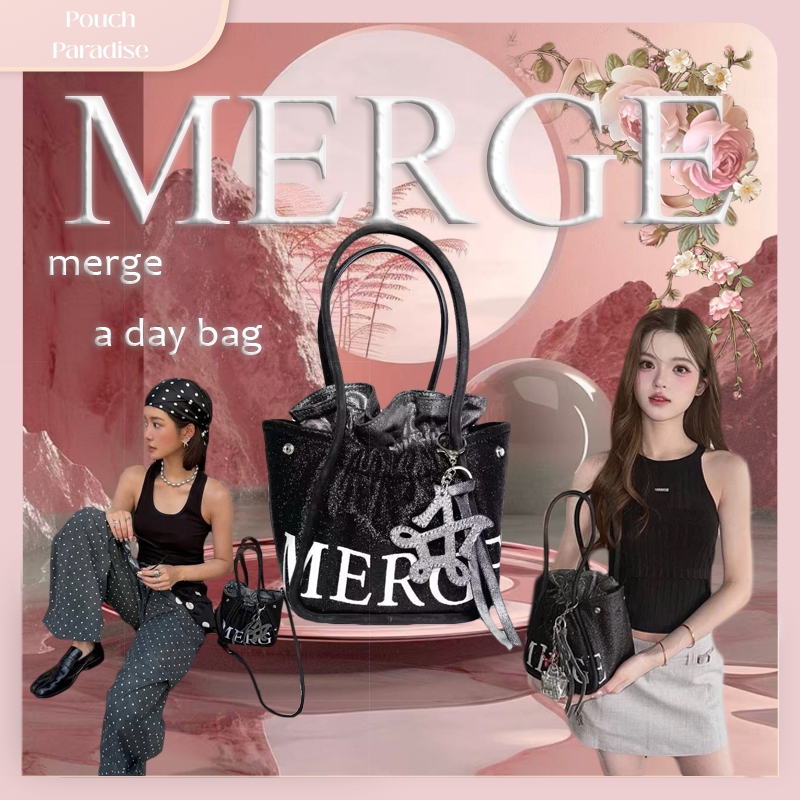 Merge A Day Bag Mini : Color : Black Glitter | Shopee Thailand