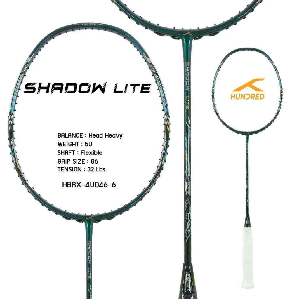 HUNDRED ไม้แบดมินตันรุ่น SHADOW LITE แถมเอ็น ( รับประกันบริษัท 3 เดือน ...