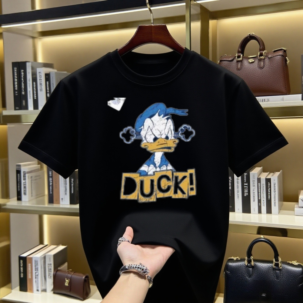 【จัดส่งจากไทย】MRLL เสื้อยืดผู้ชาย สไตล์สตรีทอเมริกัน โดนัลด์เป็ด น่ารัก ...