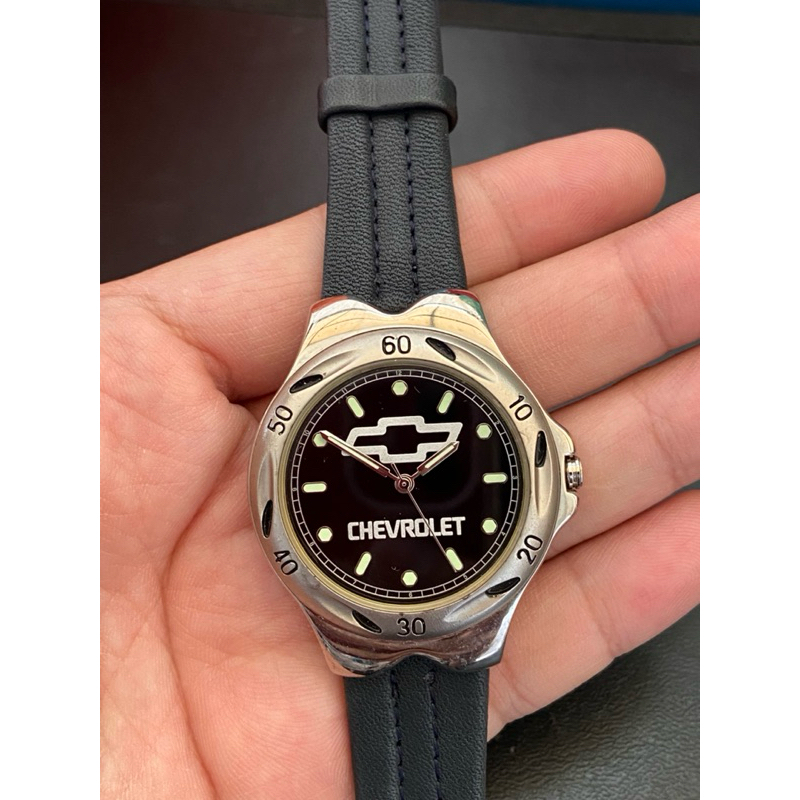 CHEVROLET WATCH หน้าดำ กันน้ำ ของแท้ มือสองสภาพดี | Shopee Thailand
