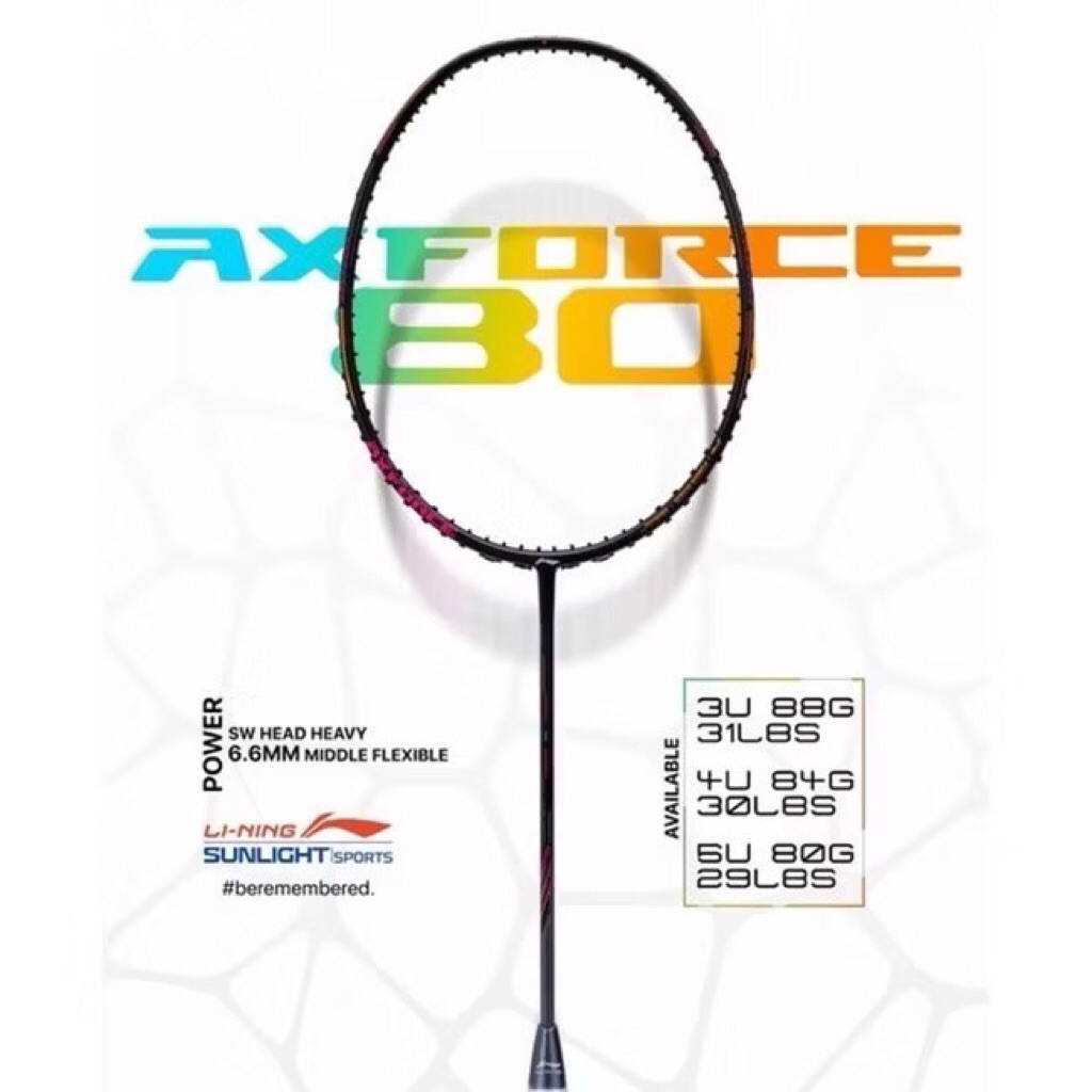Li-ning Axforce 80 (4U,5U) จัดส่งได้วันที่ 7-8 ก.ค | Shopee Thailand