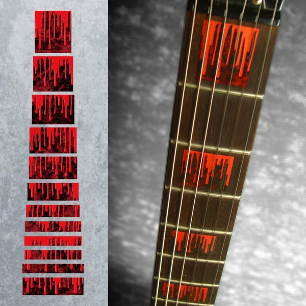 Dripping Blood Block Fret Mark Inlay Sticker for Guitar | Shopee Thailand
