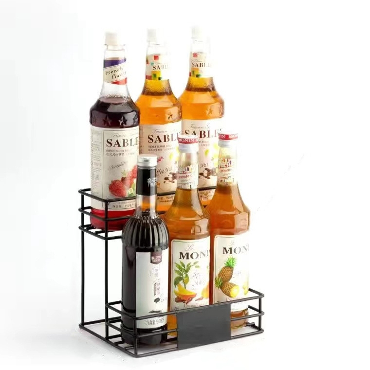 ชั้นวางขวดแก้วกดน้ำเชื่อม 6 ขวด Syrup Rack 6 Bottle 2 ชั้น | Shopee ...