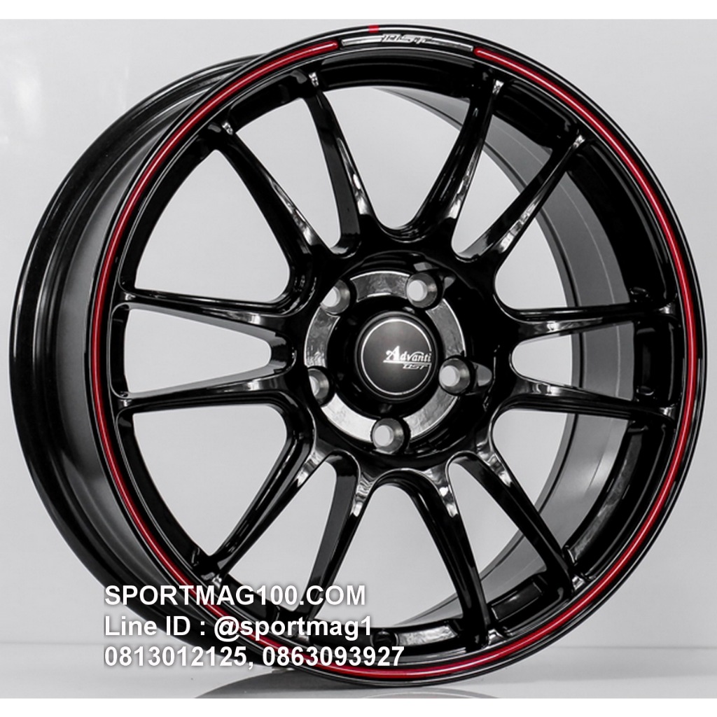 ล้อแม็กซ์ Advanti MD065 Ameros ขอบ17นิ้ว 5รู114 สี Gloss Black Redline ...