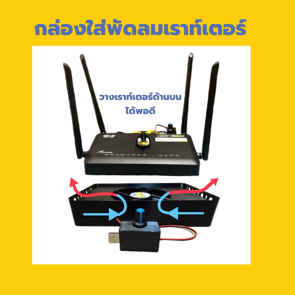 พัดลม Router AIS WIFI 6 ZTE ZXHN 6107Aระบายความร้อน เสียงไม่ดังตรงรุ่น ...
