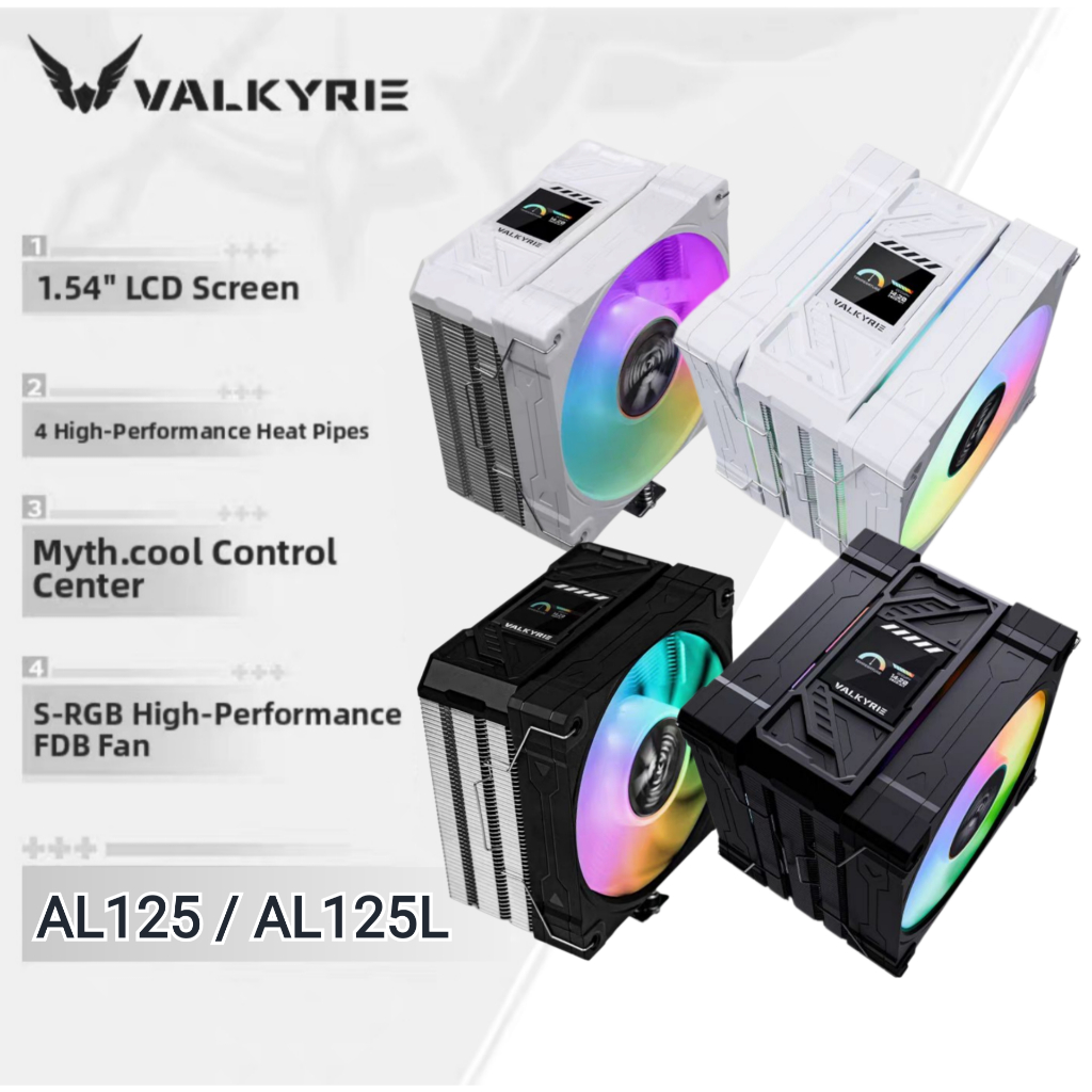 CPU AIR COOLER (พัดลมซีพียู) VALKYRIE AL125 / AL125L Intel LGA115X ...