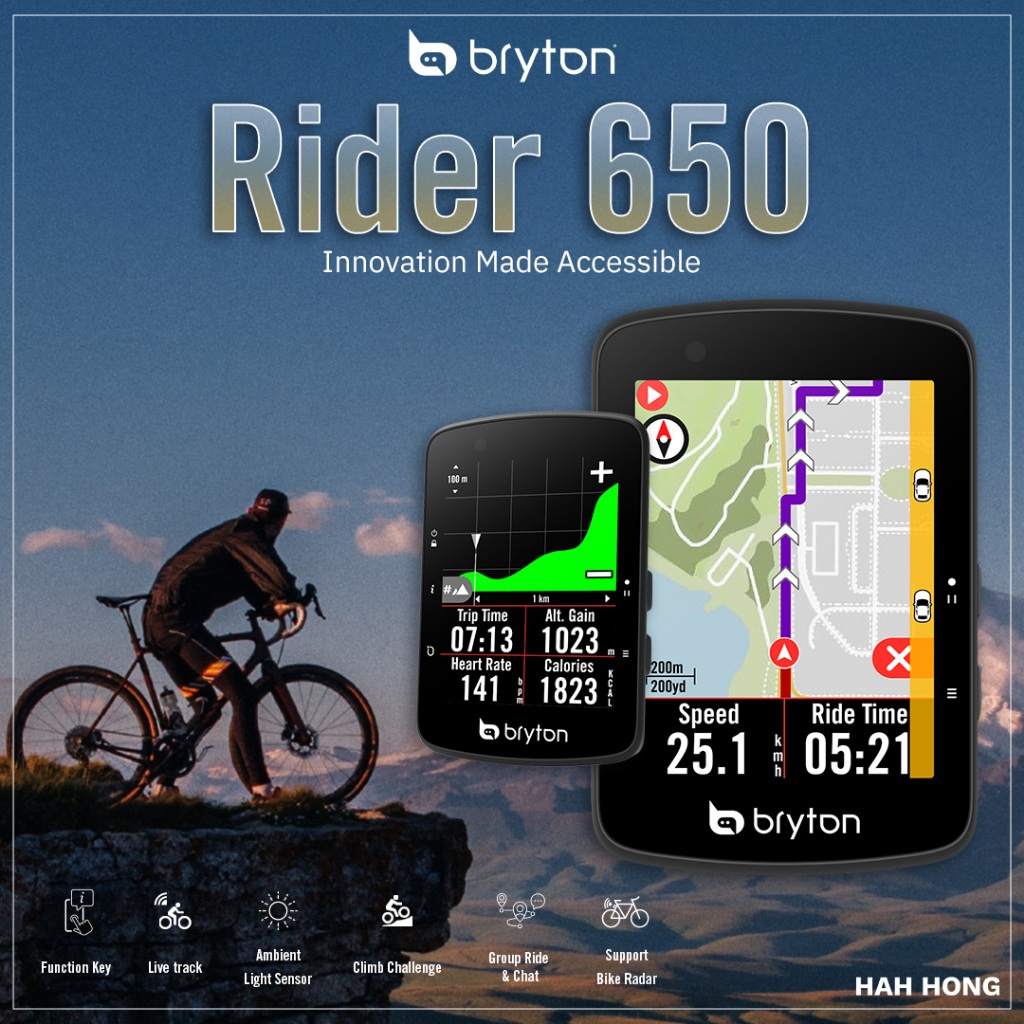 (ศูนย์ไทยแท้ มีหน้าร้าน) Bryton Rider 650 และ Rider 550 รุ่นใหม่ล่าสุด ...