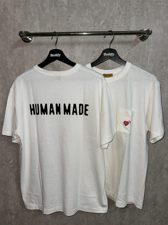 HUMAN MADE HEART POCKET T-SHIRT - Black/White (ส่งตรงจากชอป แท้