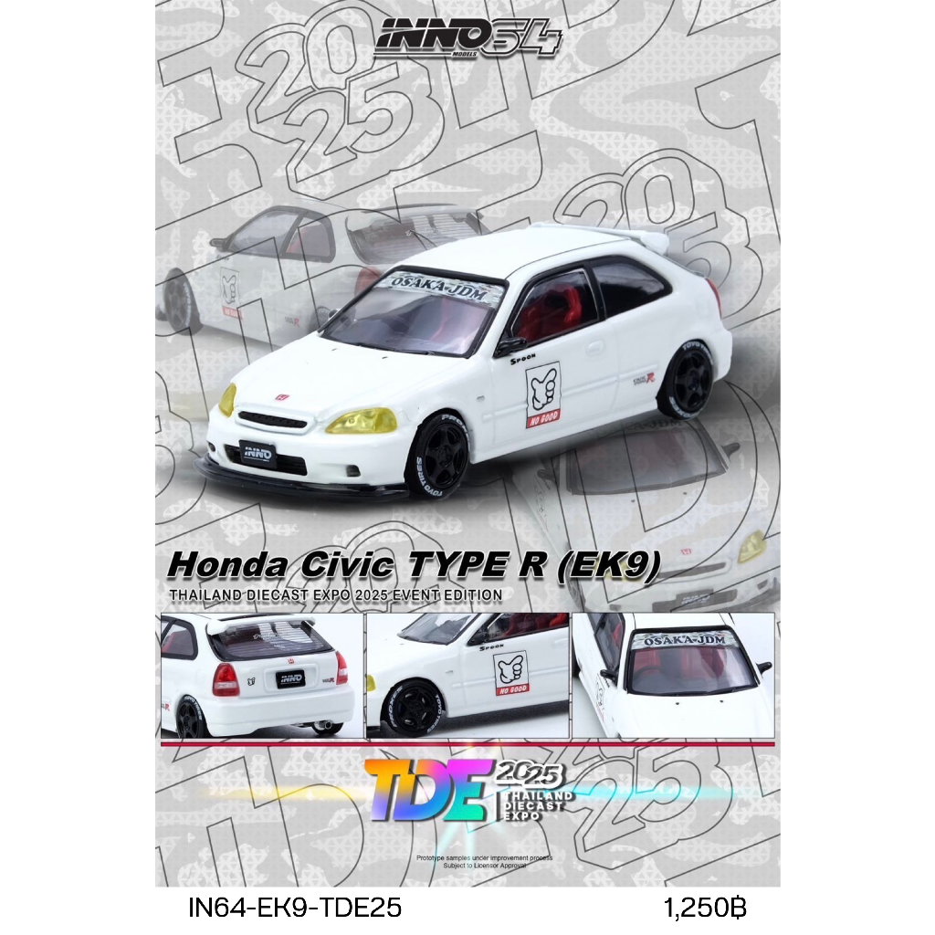 IN64-EK9-TDE25-INNO64 1/64 HONDA CIVIC TYPE-R (EK9) | Shopee Thailand