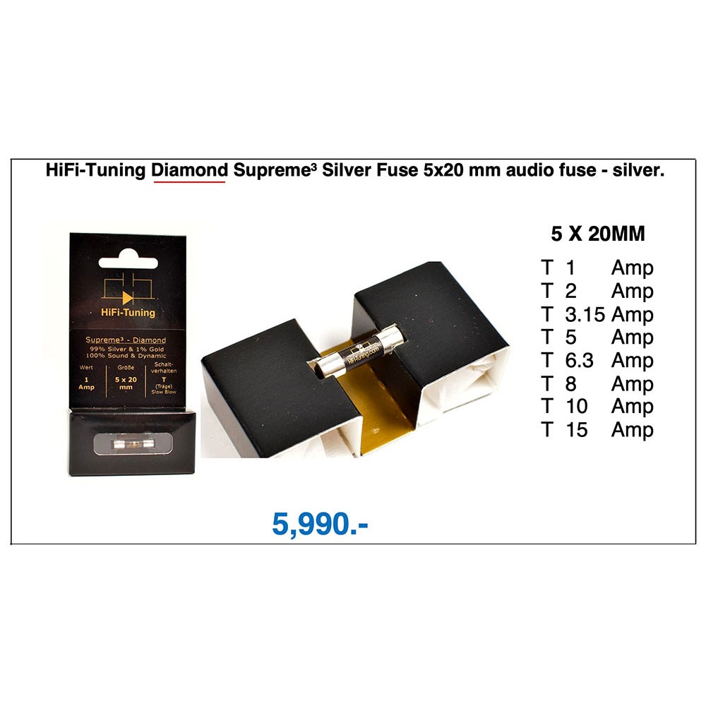 HiFi Tuning Fuse รุ่น Supreme 3 Diamond Silver (5x20mm) | Shopee Thailand
