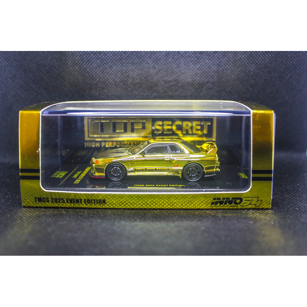 Inno 1/64 NISSAN Skyline GT-R R32 Top Secret Gold Chrome TMCS Exclusive ...