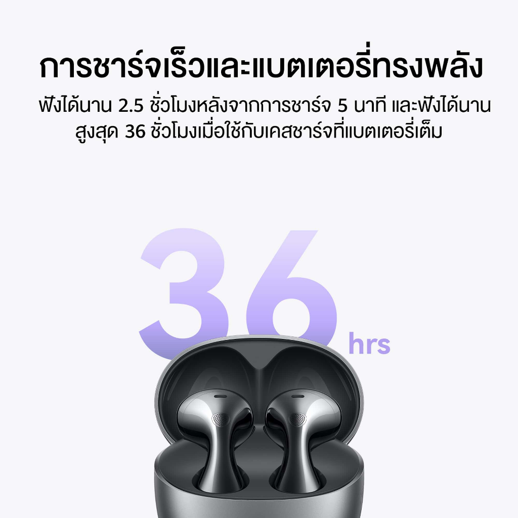 HUAWEI รุ่น Freebuds 6 หูฟังบลูทูธ Bluetooth 5.2 เสียงคุณภาพด้วยไดรเวอร์คู่