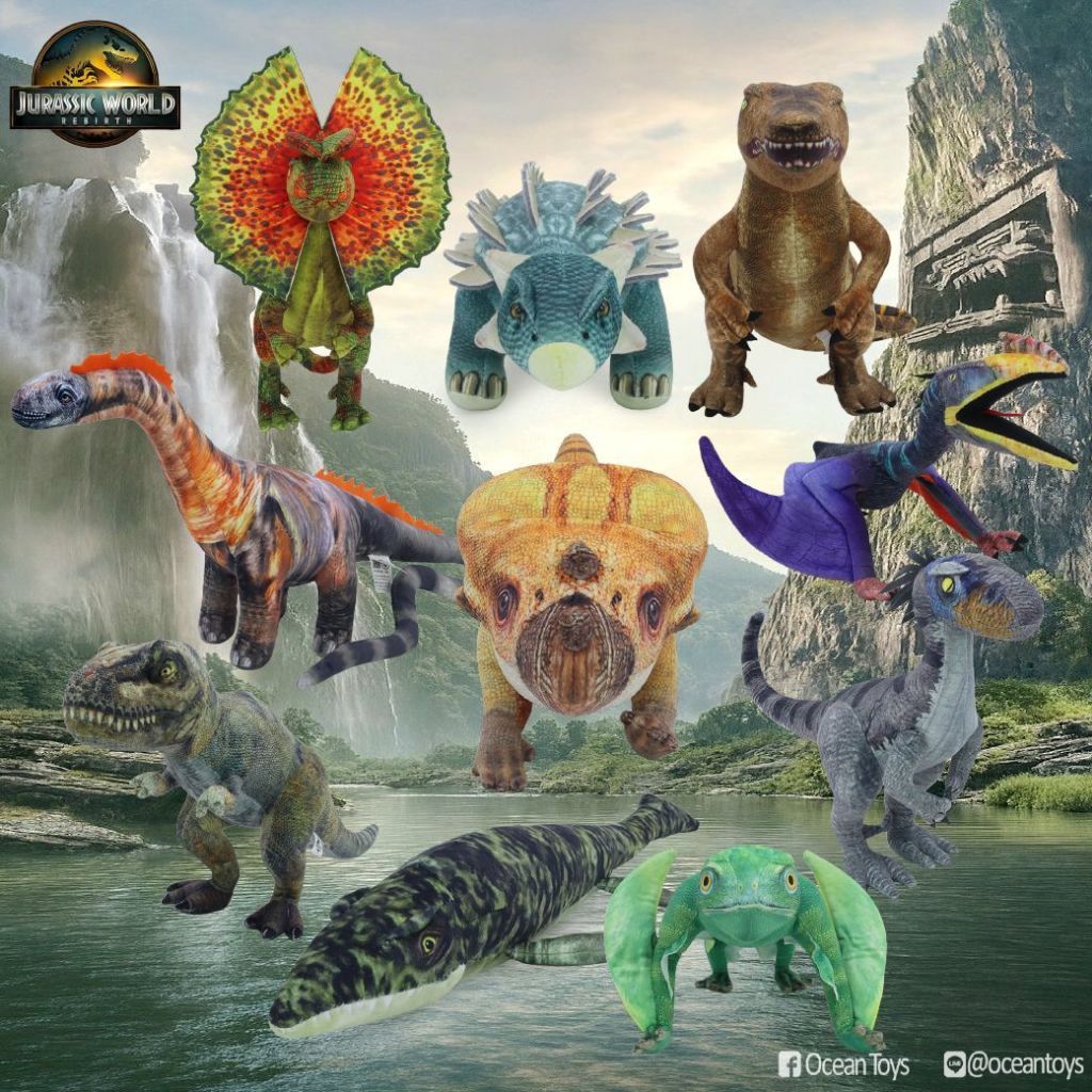 Jurassic World ลิขสิทธิ์แท้ ตุ๊กตาไดโนเสาร์ T-Rex / Aquilops ...